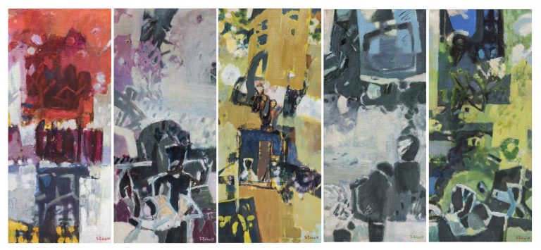 ĐỖ MINH TÂM - Từng ngày và từng ngày - sơn dầu - 125x55cm-2019